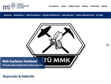 Tablet Screenshot of madenmk.itu.edu.tr